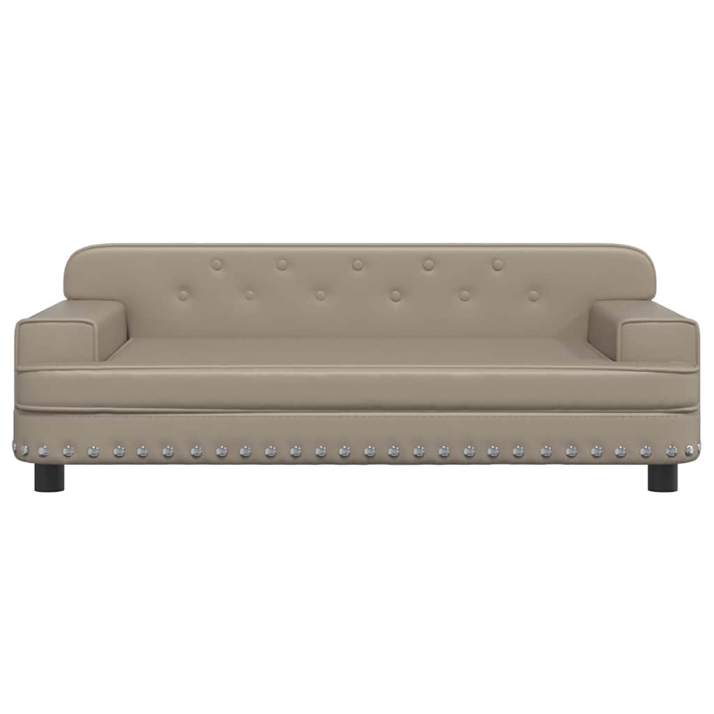 Divano per Bambini Cappuccino 90x53x30 cm in Similpelle