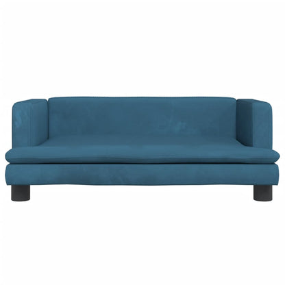 Divano per Bambini Blu 80x45x30 cm in Velluto