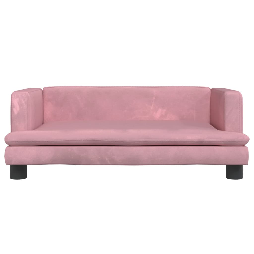 Divano per Bambini Rosa 80x45x30 cm in Velluto