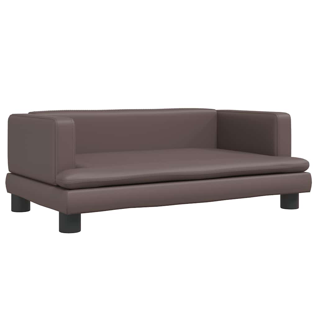 Divano per Bambini Marrone 80x45x30 cm in Similpelle