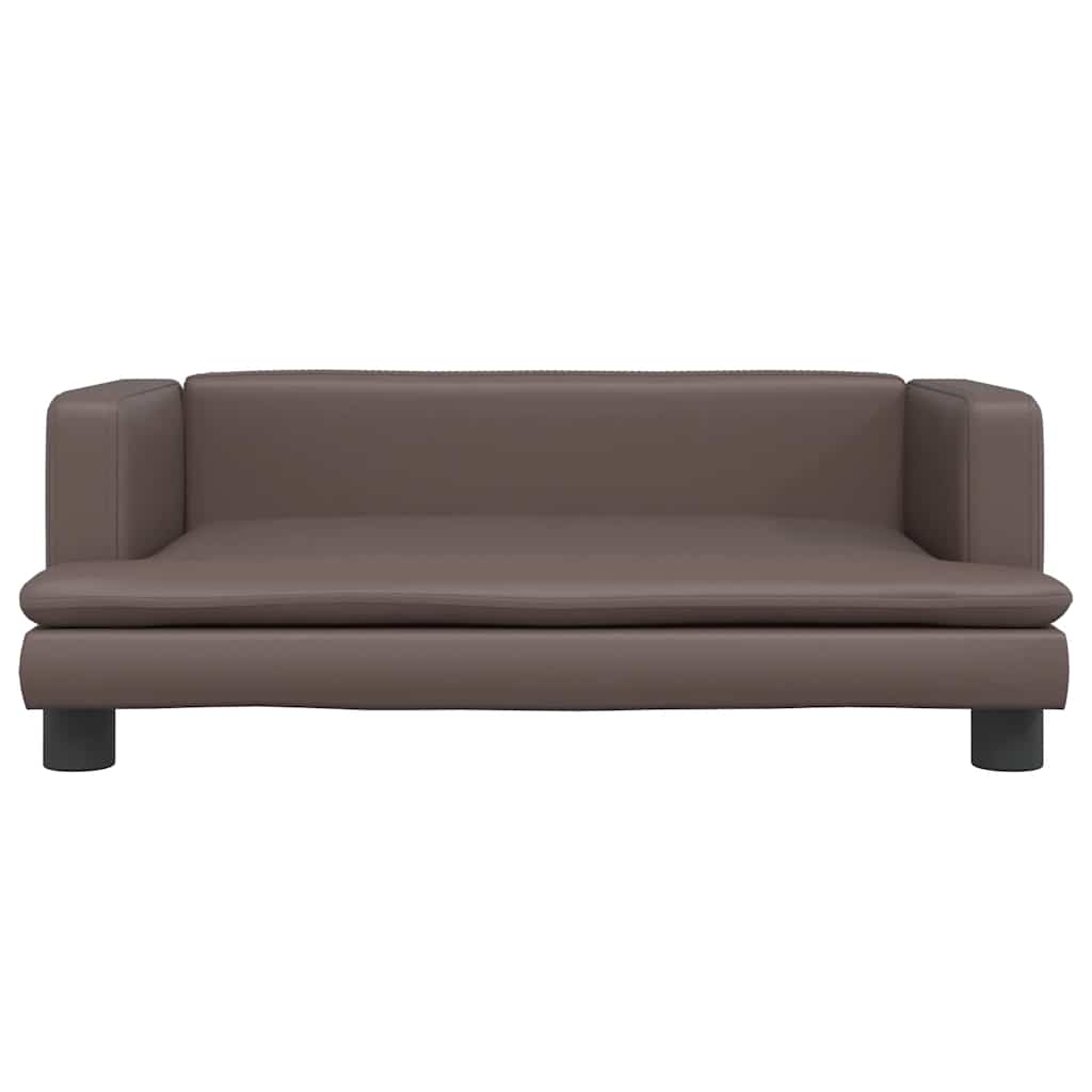 Divano per Bambini Marrone 80x45x30 cm in Similpelle