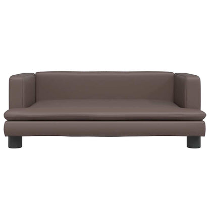 Divano per Bambini Marrone 80x45x30 cm in Similpelle