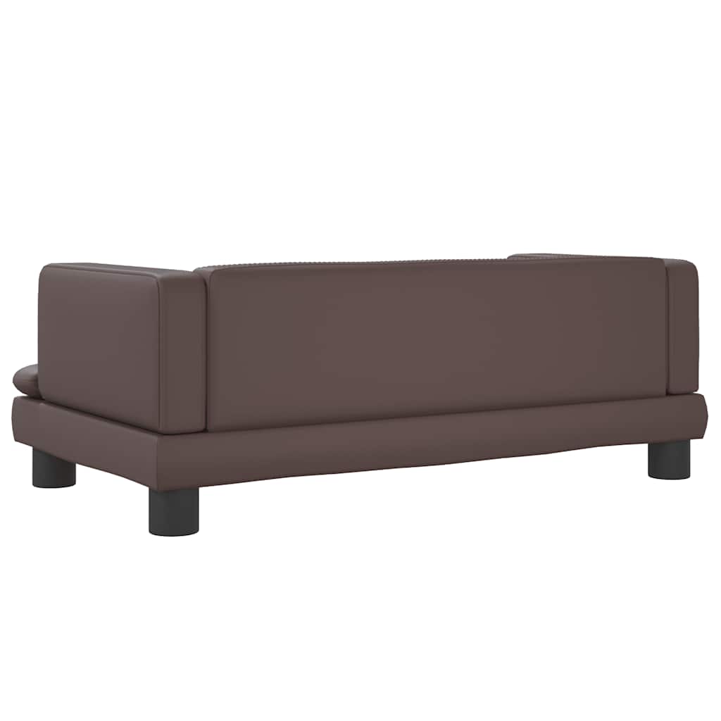 Divano per Bambini Marrone 80x45x30 cm in Similpelle