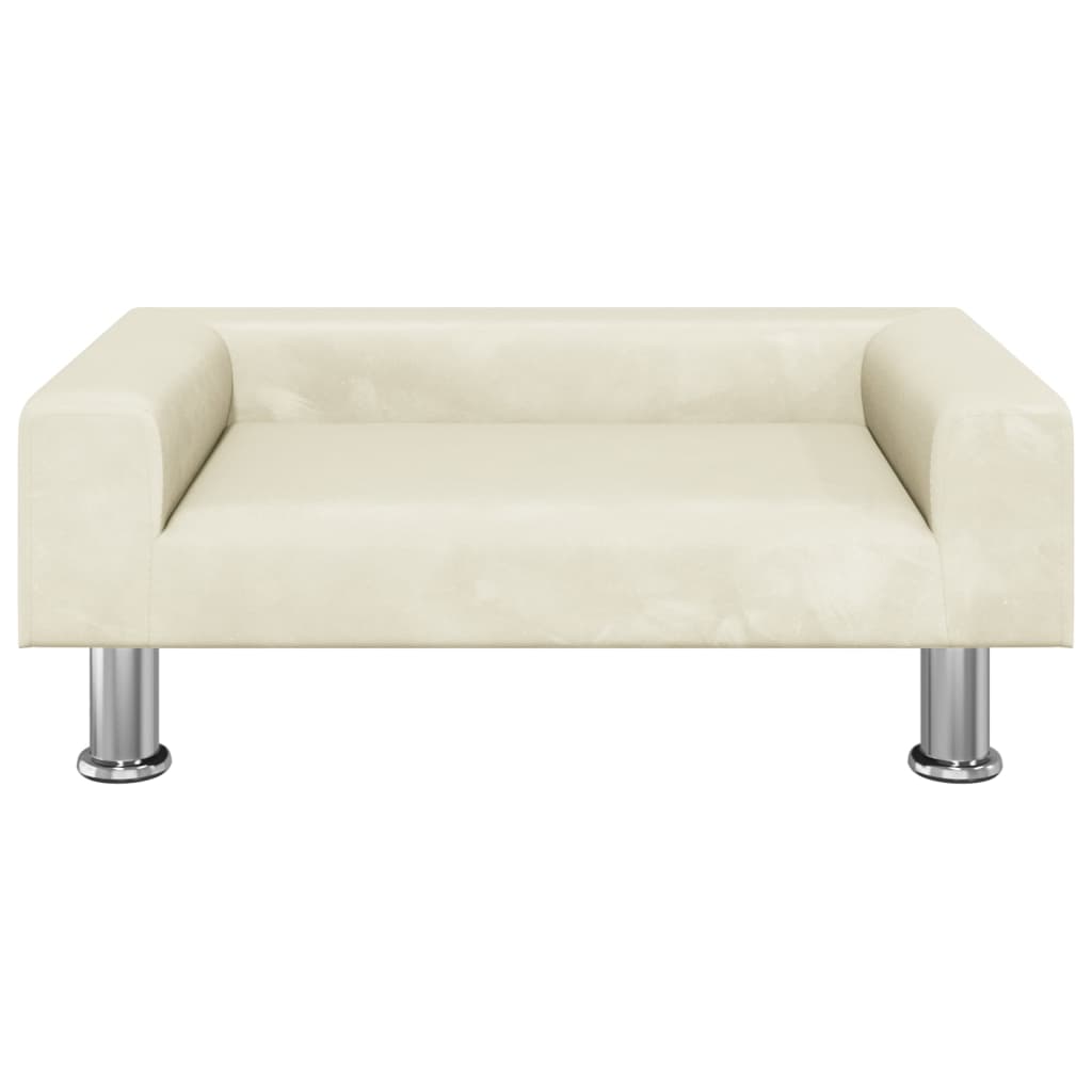 Divano per Bambini Crema 70x45x26,5 cm in Velluto