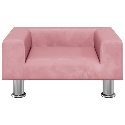 Divano per Bambini Rosa 50x40x26,5 cm in Velluto