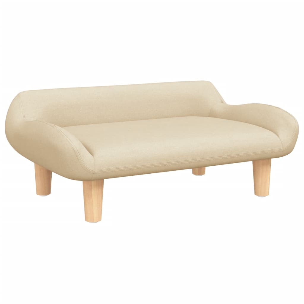 Divano per Bambini Crema 70x40x24 cm in Tessuto