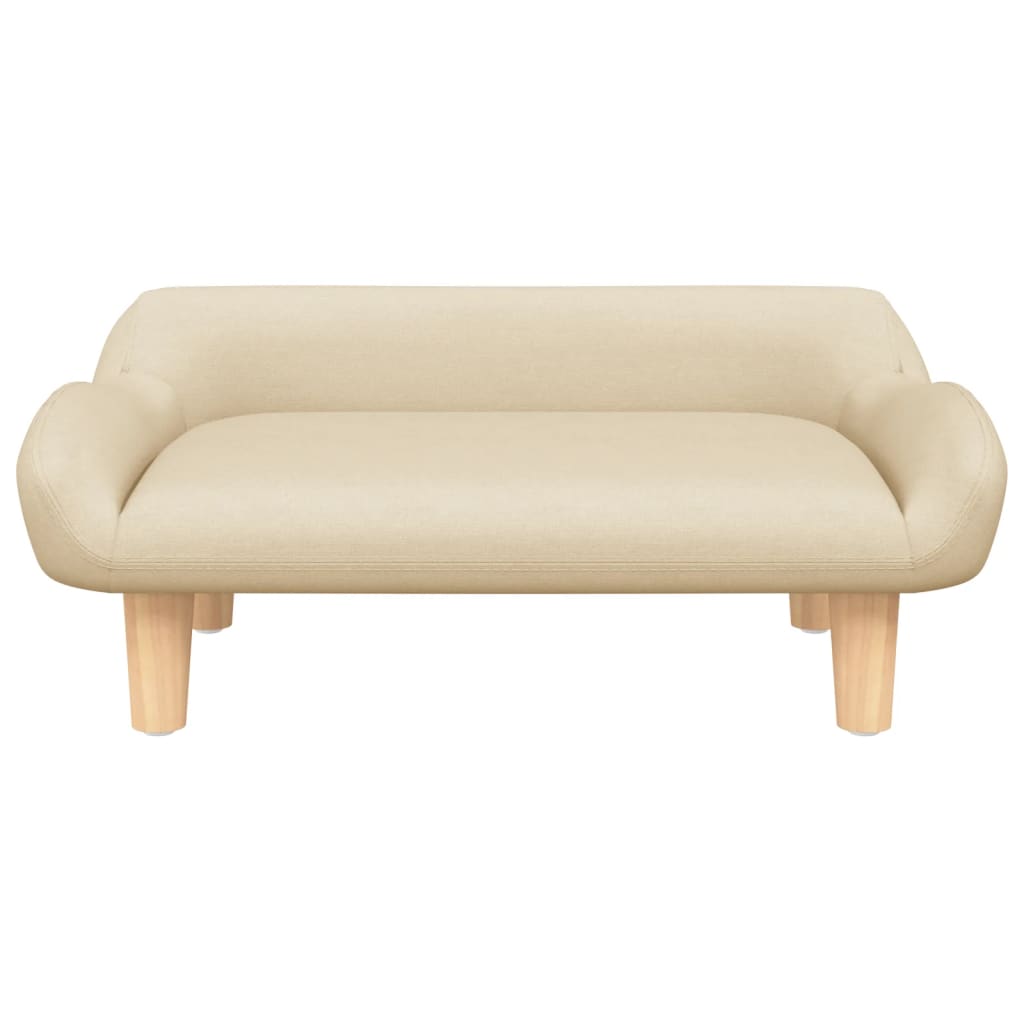 Divano per Bambini Crema 70x40x24 cm in Tessuto