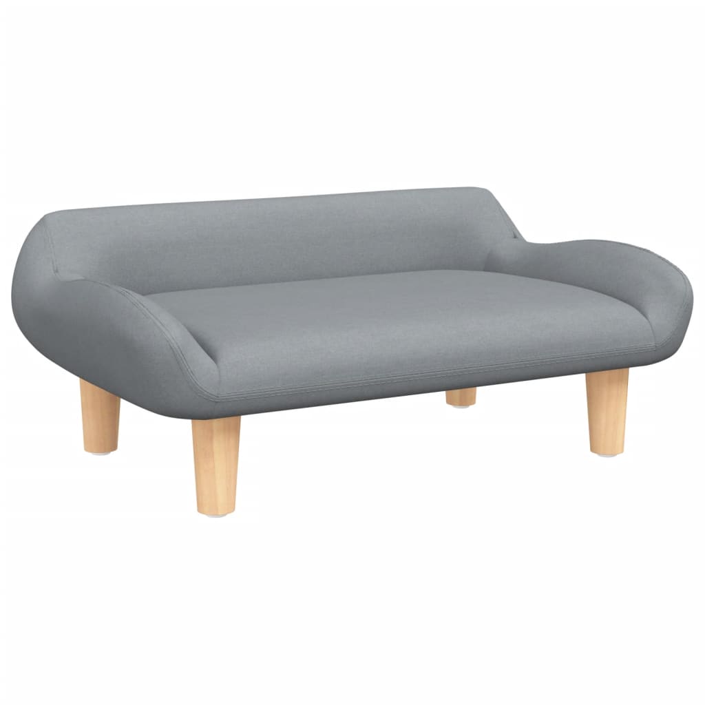 Divano per Bambini Grigio Chiaro 70x40x24 cm in Tessuto