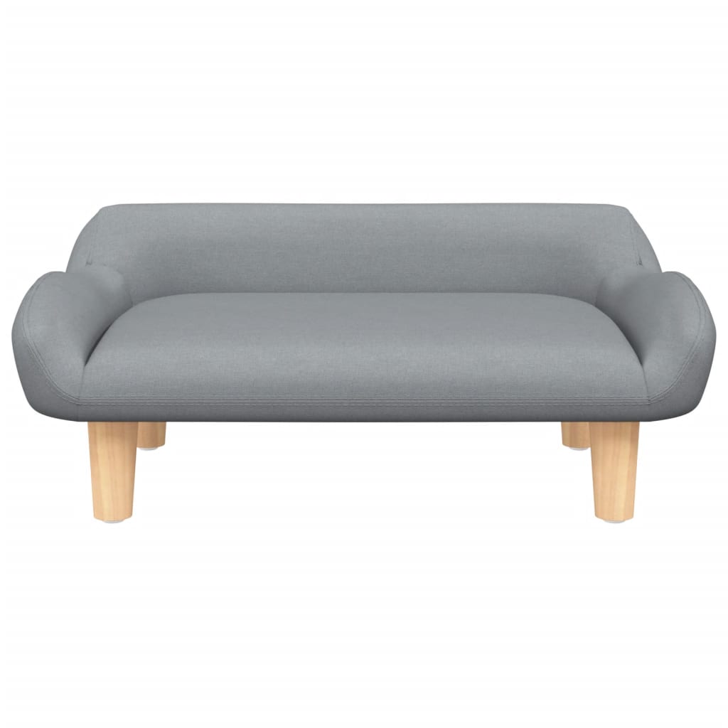 Divano per Bambini Grigio Chiaro 70x40x24 cm in Tessuto