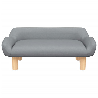 Divano per Bambini Grigio Chiaro 70x40x24 cm in Tessuto
