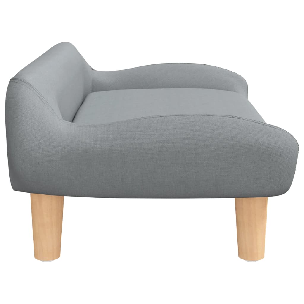 Divano per Bambini Grigio Chiaro 70x40x24 cm in Tessuto