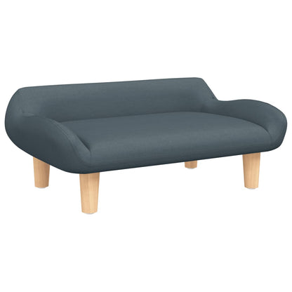 Divano per Bambini Grigio Scuro 70x40x24 cm in Tessuto