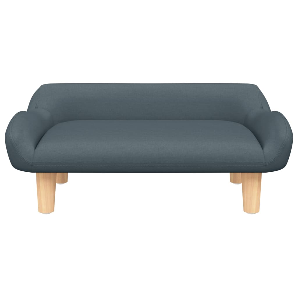 Divano per Bambini Grigio Scuro 70x40x24 cm in Tessuto