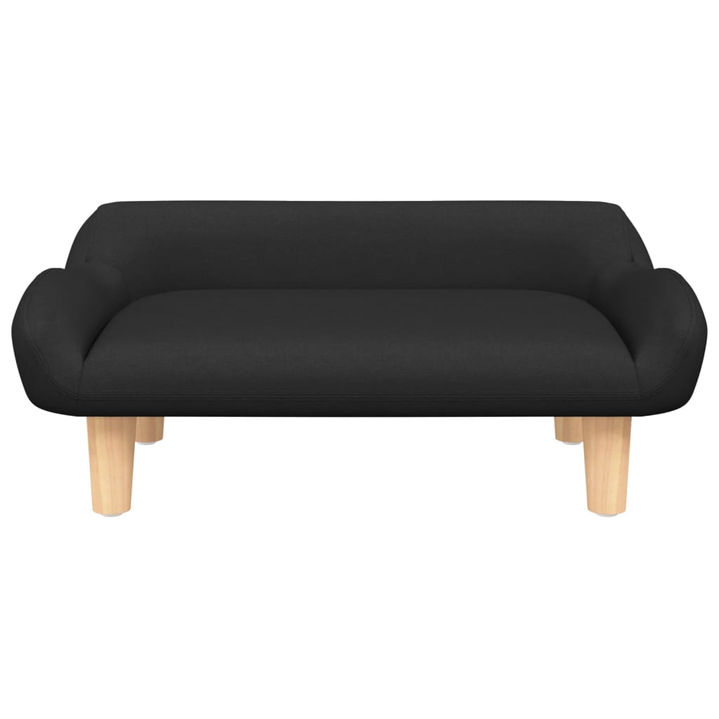 Divano per Bambini Nero 70x40x24 cm in Tessuto