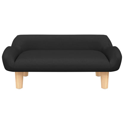 Divano per Bambini Nero 70x40x24 cm in Tessuto