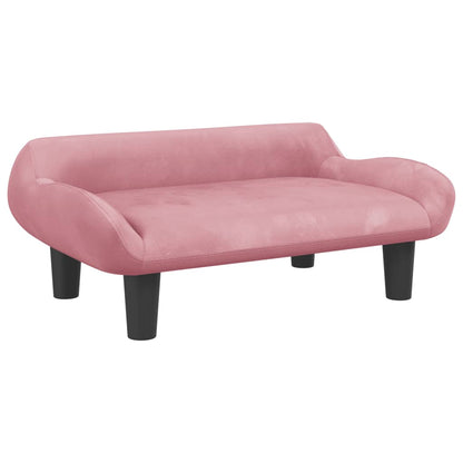 Divano per Bambini Rosa 70x40x24 cm in Velluto