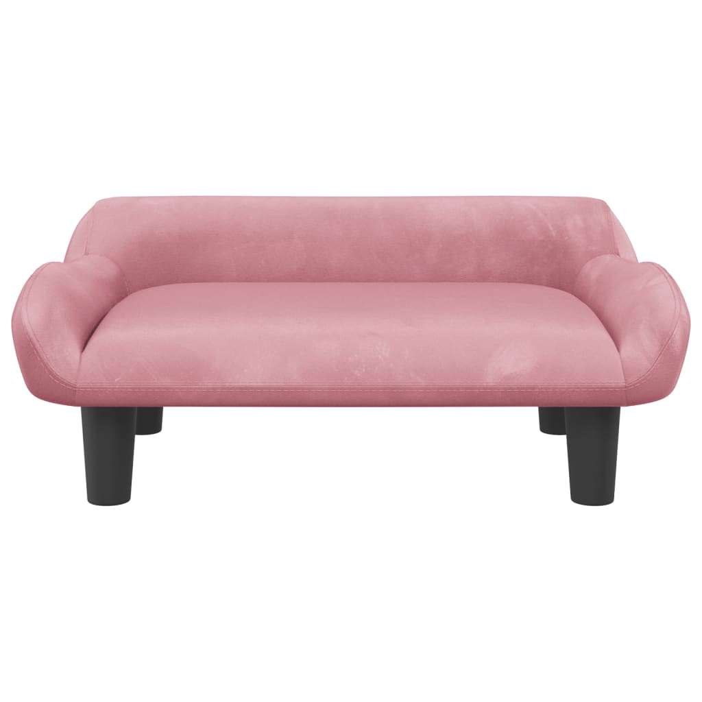 Divano per Bambini Rosa 70x40x24 cm in Velluto