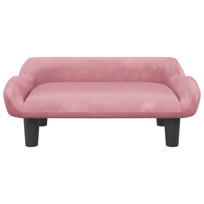 Divano per Bambini Rosa 70x40x24 cm in Velluto