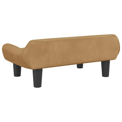Divano per Bambini Marrone 70x40x24 cm in Velluto