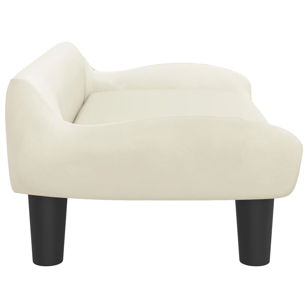 Divano per Bambini Crema 70x40x24 cm in Velluto
