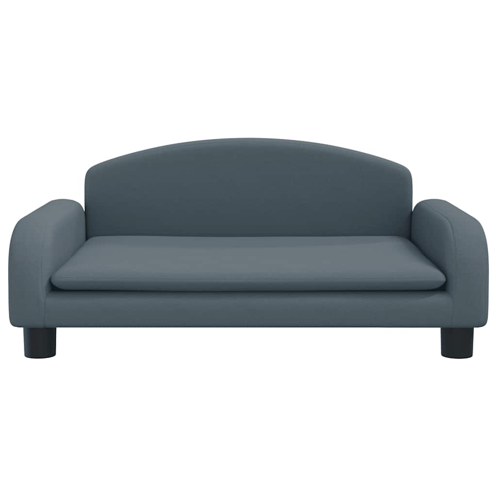Divano per Bambini Grigio Scuro 70x45x30 cm in Tessuto