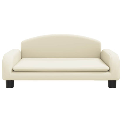Divano per Bambini Crema 70x45x30 cm in Similpelle