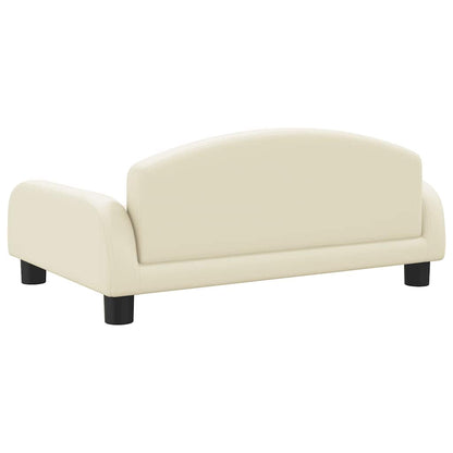 Divano per Bambini Crema 70x45x30 cm in Similpelle