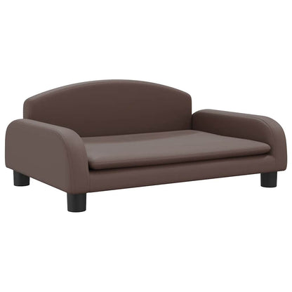 Divano per Bambini Marrone 70x45x30 cm in Similpelle