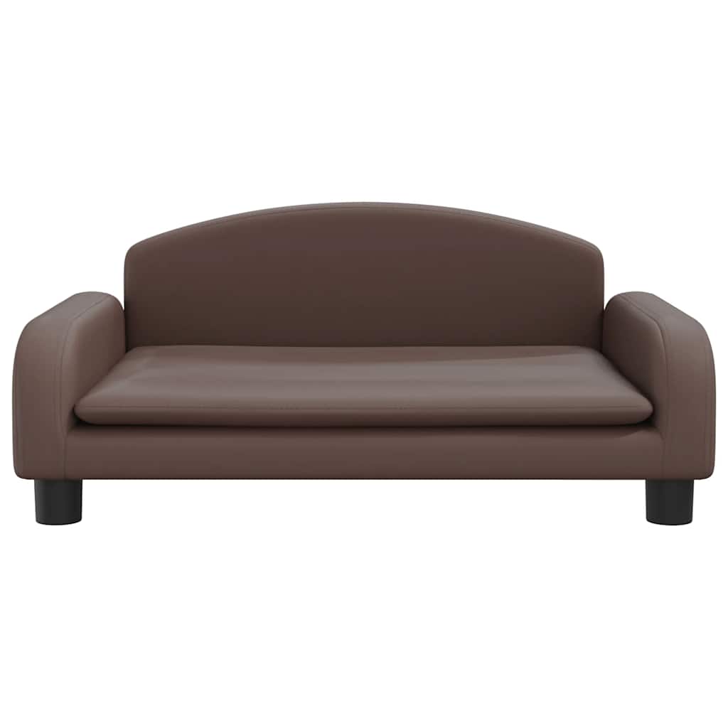Divano per Bambini Marrone 70x45x30 cm in Similpelle