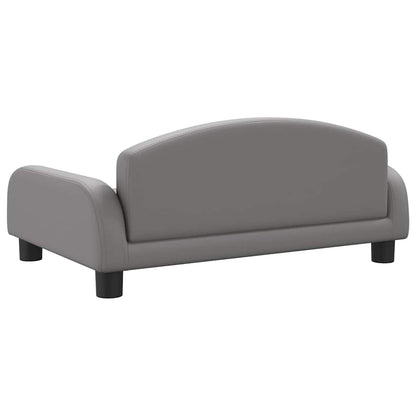 Divano per Bambini Grigio 70x45x30 cm in Similpelle