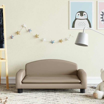 Divano per Bambini Cappuccino 70x45x30 cm in Similpelle