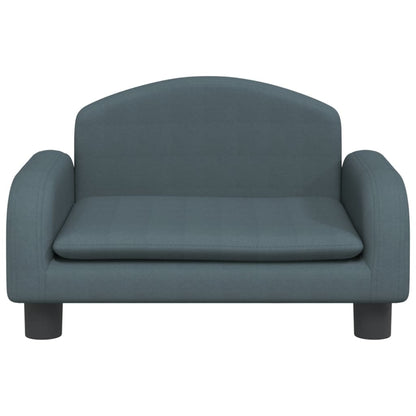 Divano per Bambini Grigio Scuro 50x40x30 cm in Tessuto
