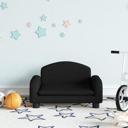 Divano per Bambini Nero 50x40x30 cm in Tessuto