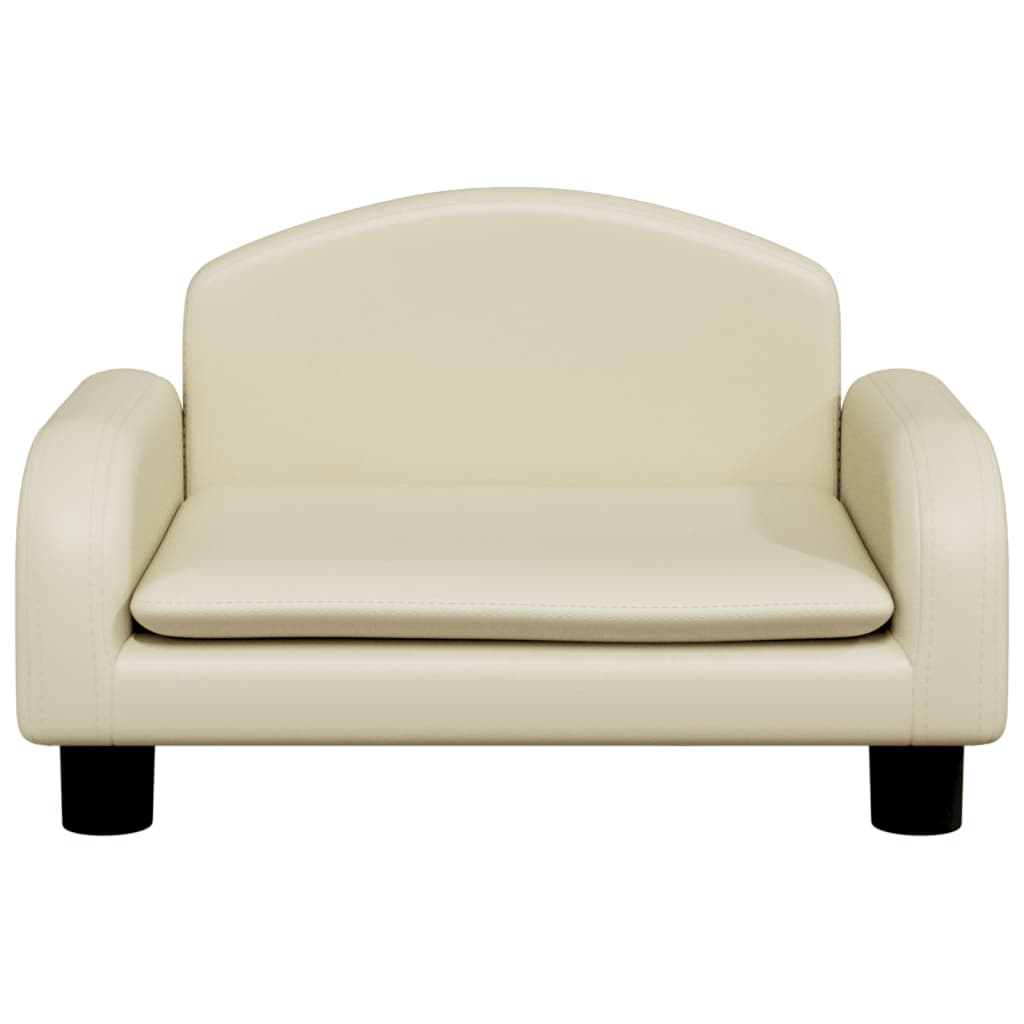Divano per Bambini Crema 50x40x30 cm in Similpelle
