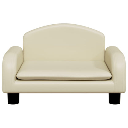 Divano per Bambini Crema 50x40x30 cm in Similpelle