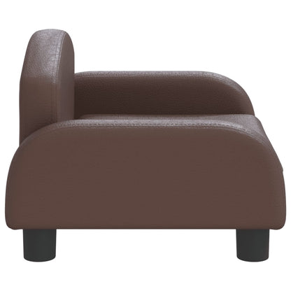 Divano per Bambini Marrone 50x40x30 cm in Similpelle