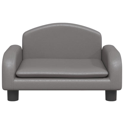 Divano per Bambini Grigio 50x40x30 cm in Similpelle
