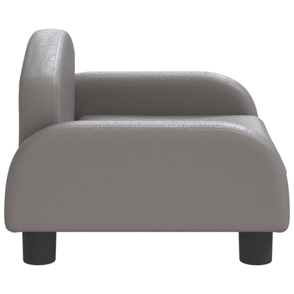 Divano per Bambini Grigio 50x40x30 cm in Similpelle