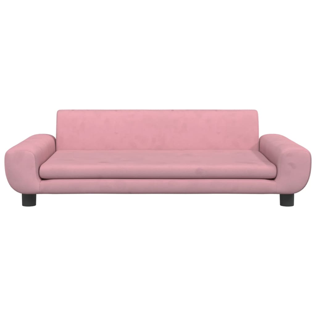 Divano per Bambini Rosa 100x54x33 cm in Velluto
