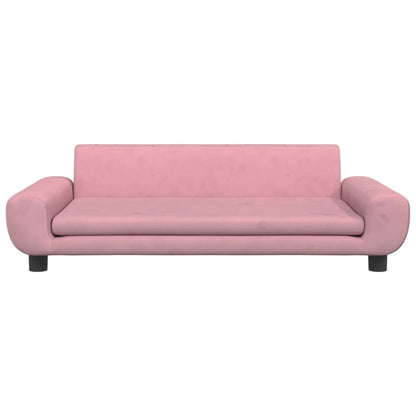 Divano per Bambini Rosa 100x54x33 cm in Velluto