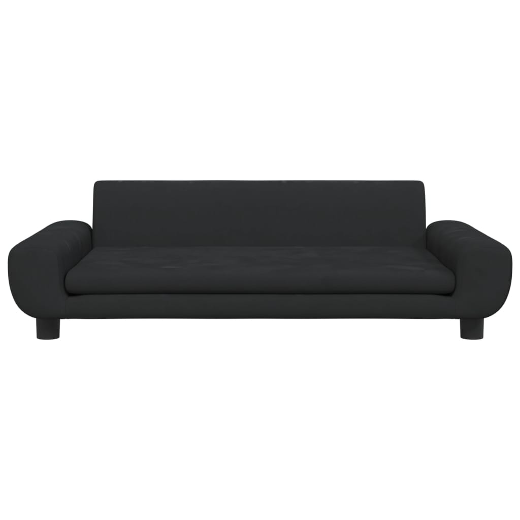 Divano per Bambini Nero 100x54x33 cm in Velluto