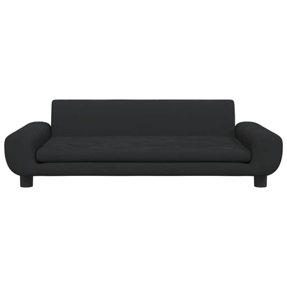 Divano per Bambini Nero 100x54x33 cm in Velluto