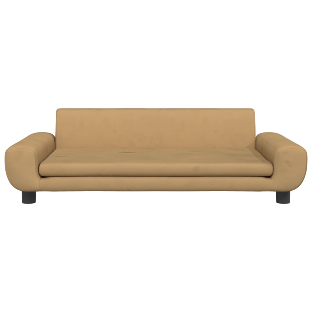 Divano per Bambini Marrone 100x54x33 cm in Velluto