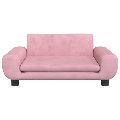 Divano per Bambini Rosa 70x45x33 cm in Velluto