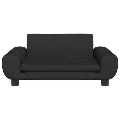 Divano per Bambini Nero 70x45x33 cm in Velluto