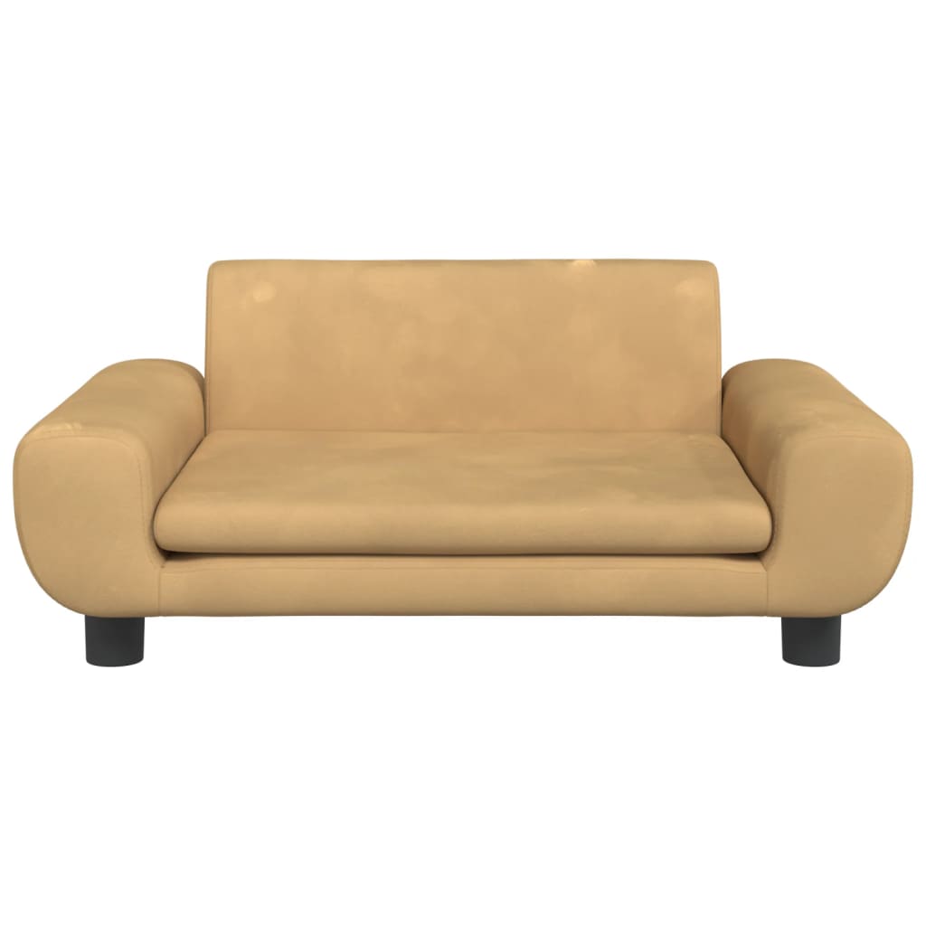 Divano per Bambini Marrone 70x45x33 cm in Velluto