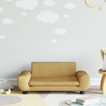 Divano per Bambini Marrone 70x45x33 cm in Velluto