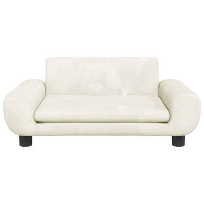 Divano per Bambini Crema 70x45x33 cm in Velluto
