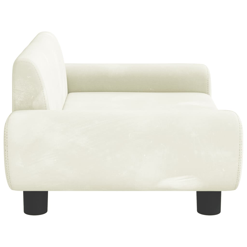 Divano per Bambini Crema 70x45x33 cm in Velluto