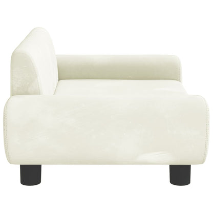 Divano per Bambini Crema 70x45x33 cm in Velluto